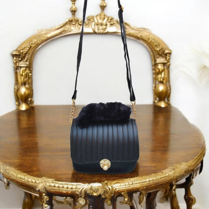 Onyx Plush Fur Handle